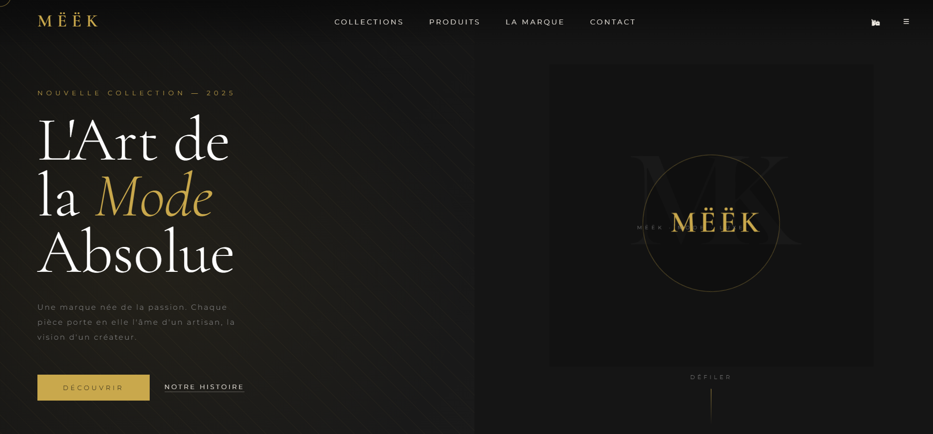 Aperçu du site meek